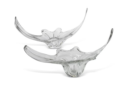 Lot 35 - A near pair of French Art Glass vases