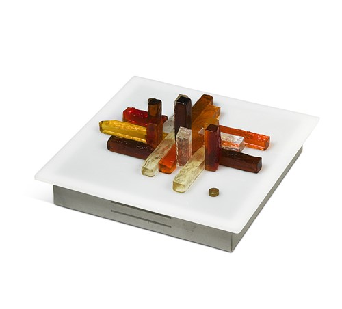 Lot 426 - A glass and perspex wall light, 1970s