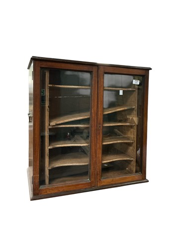 Lot 448 - A Victorian glazed mahogany collector's...