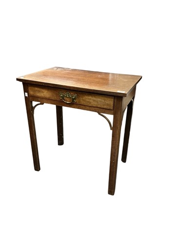 Lot 451 - A George III oak low boy with single frieze...