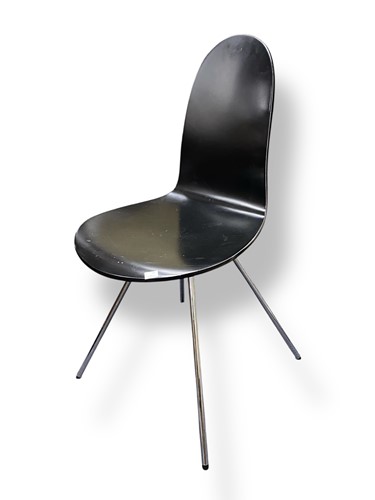 Lot 487 - A black bentwood side chair by Fritz Hansen...