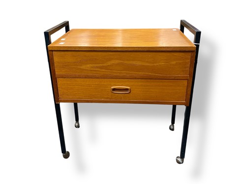 Lot 484 - A Hans Wenger wheeled work table, 1970s design,...