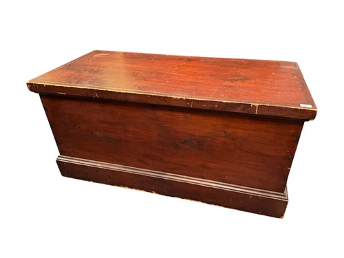 Lot 465 - A stained pine blanket chest circa 1900 63 x...