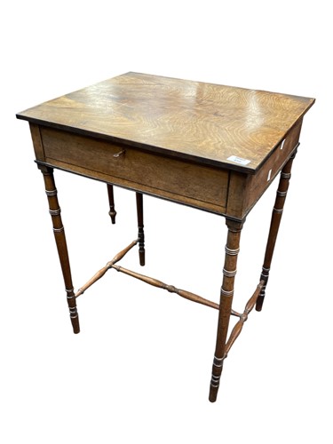 Lot 458 - A late Regency mahogany writing table with...