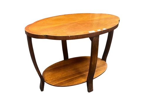 Lot 463 - An Art Deco walnut two tier occasional table...