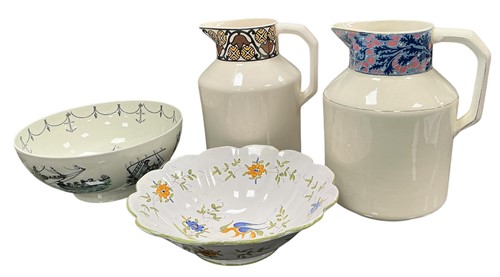Lot 67 - Two Villeroy & Boch Art Deco water jugs, after...
