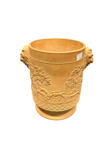 Lot 40 - A Davenport terracotta relief moulded wine...
