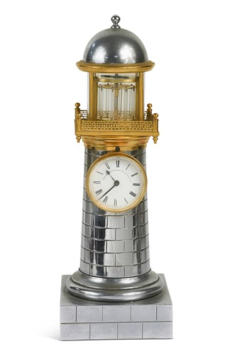 Lot A French Industrial Series lighthouse clock automaton, late 19th century