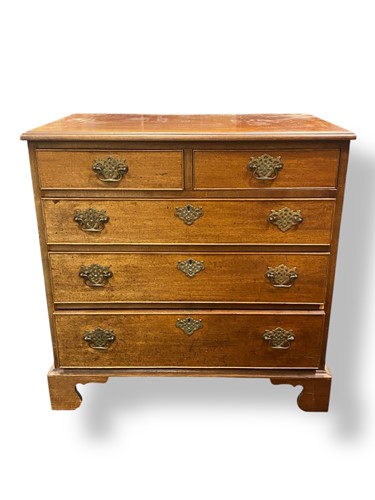 Lot 449 - A Georgian mahogany squat chest of...