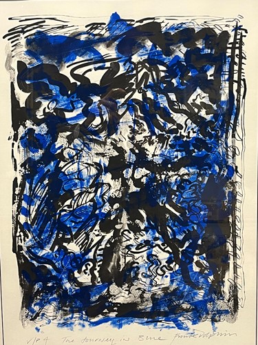 Lot 392 - Frank Dolphin The Journey in Blue screenprint...