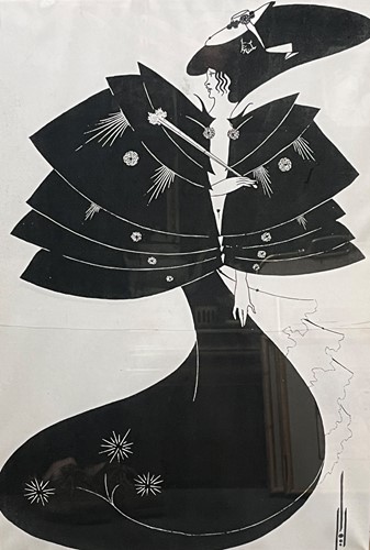 Lot 389 - After Aubrey Beardsley "The Black Cape" modern...