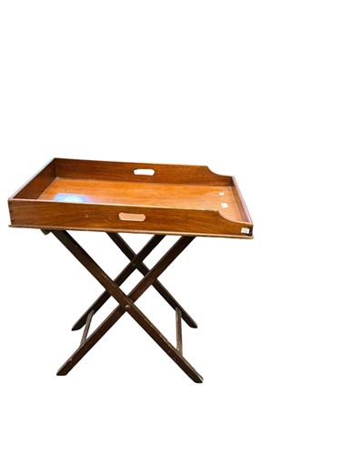 Lot 471 - A late 19th century mahogany butlers tray on...