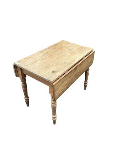 Lot 456 - A 19th century pine Pembroke table, the drop...