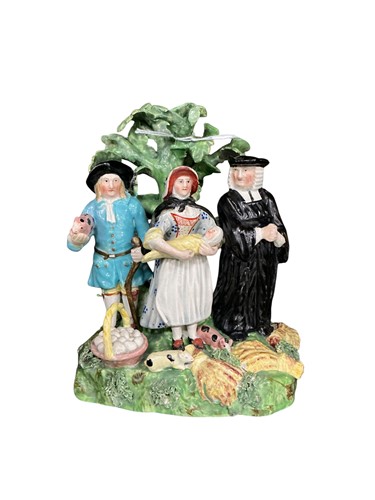 Lot 81 - A Derby Tythe pig group, early 19th...