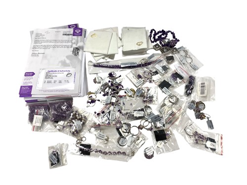 Lot 261 - A collection of mostly amethyst and zircon...