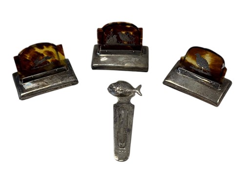 Lot 270 - Asprey - A set of three silver and...
