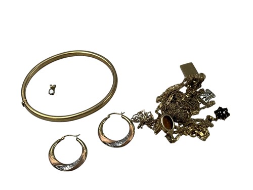 Lot 312 - Five pendants and chains, hallmarked or...