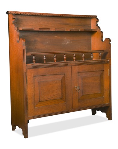 Lot 325 - An Aesthetic period walnut table-top cabinet