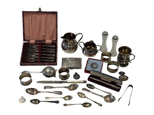 Lot 272 - A collection of silver items including...