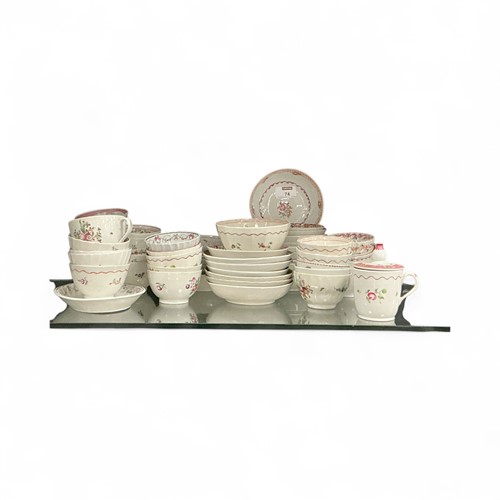 Lot 74 - A collection of Staffordshire New Hall tea...