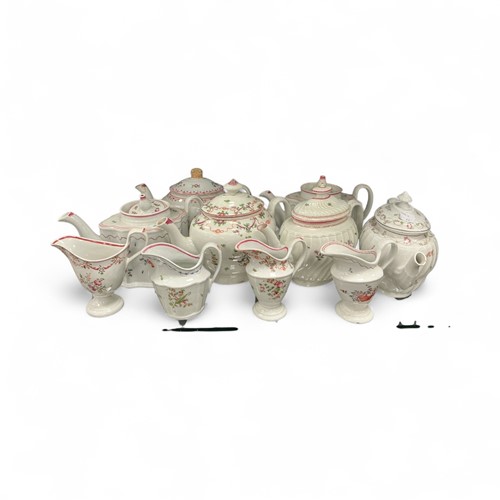Lot 65 - Six Staffordshire New Hall teapots and four...