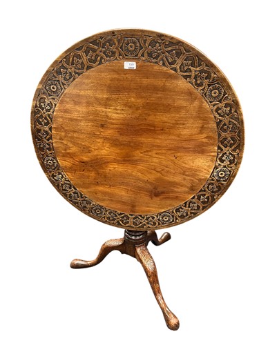 Lot 613 - A George III and later carved mahogany...