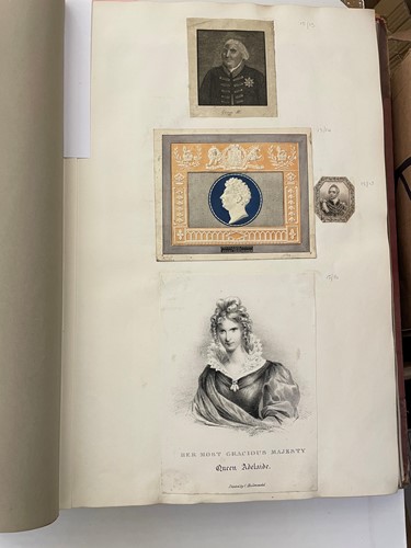 Lot 11 - An album of mainly 19th century printed portraits with some press cuttings