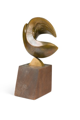 Lot 160 - In the manner of Robert Cronbach (1908-2001), a Modernist, polished bronze form
