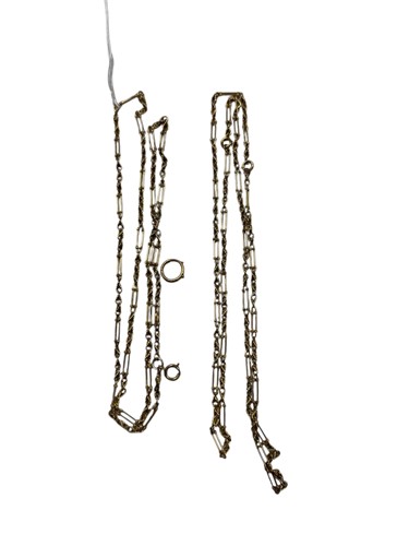 Lot 319 - Two fancy chains, one stamped '9CT' and one...