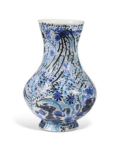 Lot 102 - Philip Sutton RA (1928-), a small baluster vase