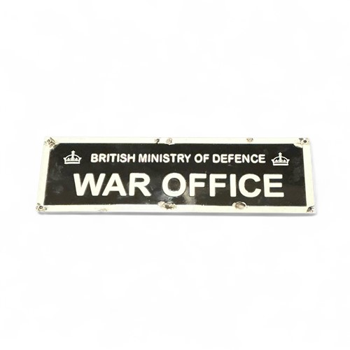 Lot 148 - War Office, enamelled sign 17 x 53cm