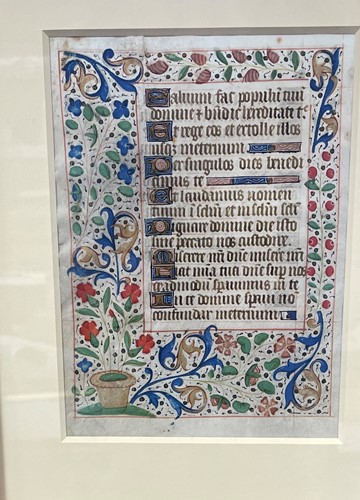 Lot 275 - A Medieval manuscript vellum leaf