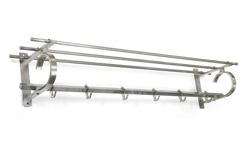 Lot 412 - A mid-century 'Pullman' style chrome luggage rack