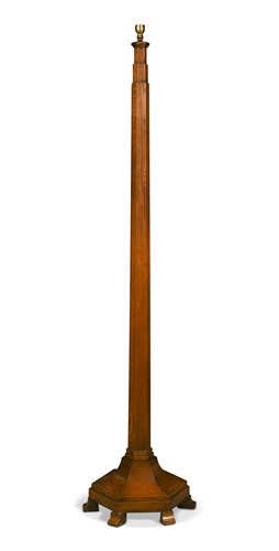 Lot 384 - A Heal's oak standard lamp, circa 1930