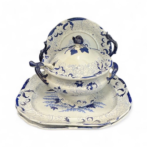 Lot 67 - A late 19th century Welsh blue and white two...