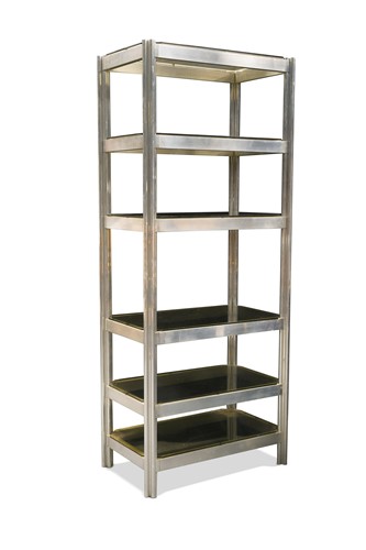 Lot 431 - Alessandro Albrizzi (1934-1994), a set of aluminium shelves, 1970s