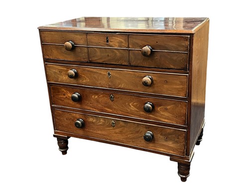 Lot 507 - A mahogany secretaire chest, 19th century,...