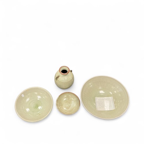Lot 35 - Four Peter Swanson ash glazed ceramics, to...