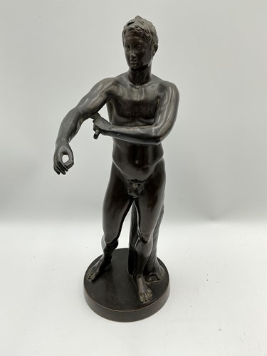 Lot 180 - After the Antique, standing bronze Gladiator...