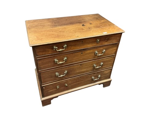 Lot 557 - A George III mahogany secretaire, with four...