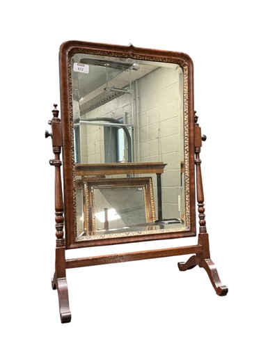 Lot 672 - A mahogany dressing table swing mirror, with...