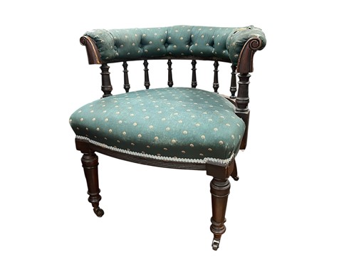 Lot 559 - A Victorian mahogany armchair, with curved...