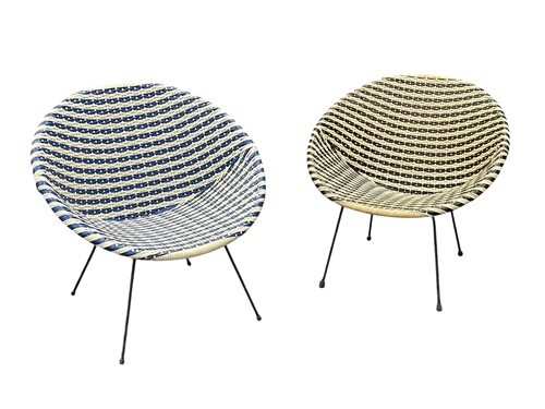 Lot 605 - A 1960's Sputnik Satellite chair in black and...