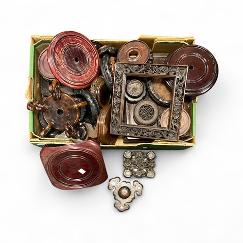 Lot 214 - A large collection of Chinese hardwood stands...