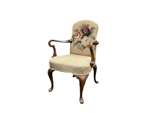 Lot 628 - A George II style walnut armchair, early 20th...
