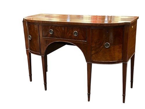 Lot 627 - A Regency mahogany sideboard, with bowed...