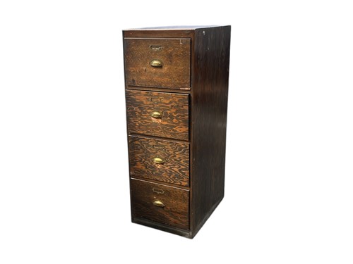 Lot 533 - A late 20th century stained plywood cabinet of...