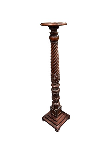 Lot 606 - 19th century mahogany plant stand/ torchere of...