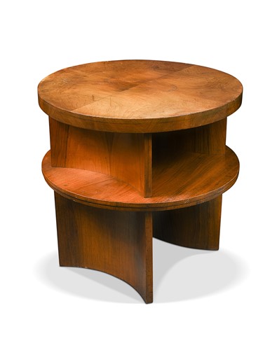 Lot 388 - An Art Deco walnut two-tier occasional table