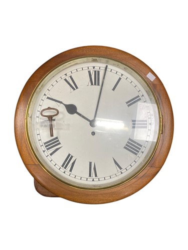 Lot 553 - A late Victorian mahogany station clock 47cm...